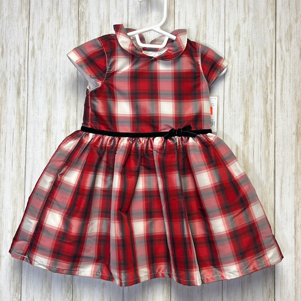 Carter’s Red/Black Plaid Party Dress Size 18m